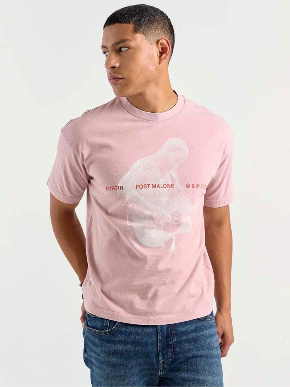 Post Malone Austin 2025 Graphic Tee - Light Pink